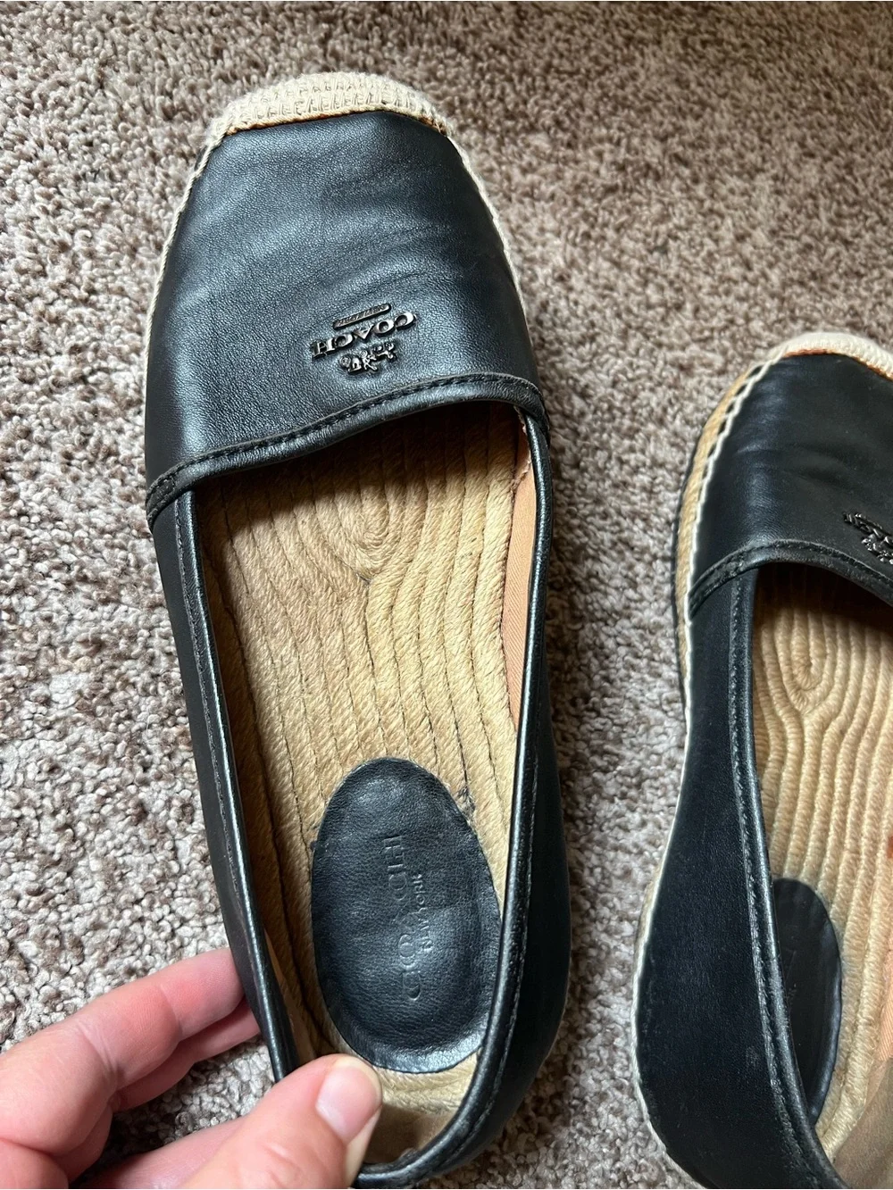 COACH Leather Espadrilles Women's Flats